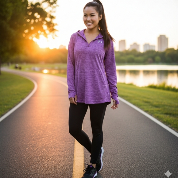 Under Armour Purple Long Sleeve - Picture 1 of 7